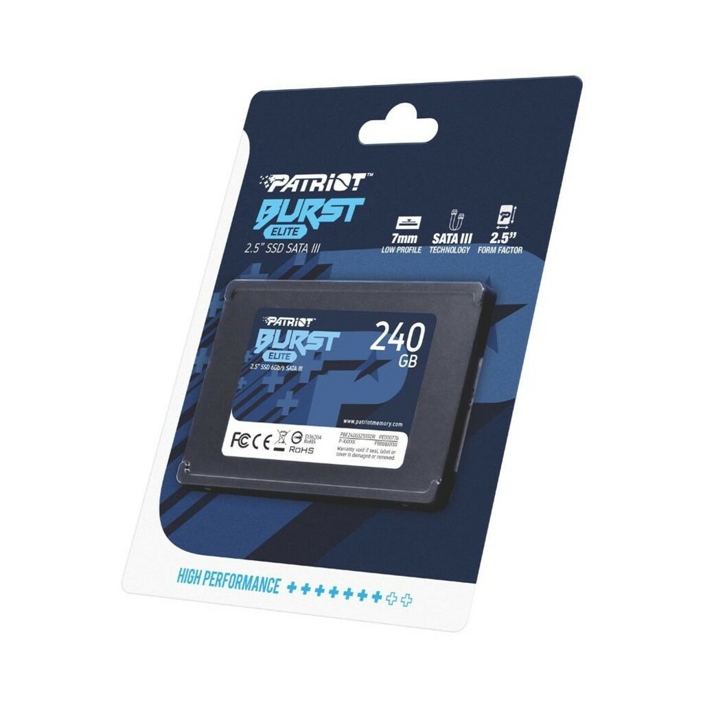 SSD 240 GB Sata 3 2,5" Patriot PBE240GS25SSDR Leitura 450 MBPS Gravação 320 MBPS