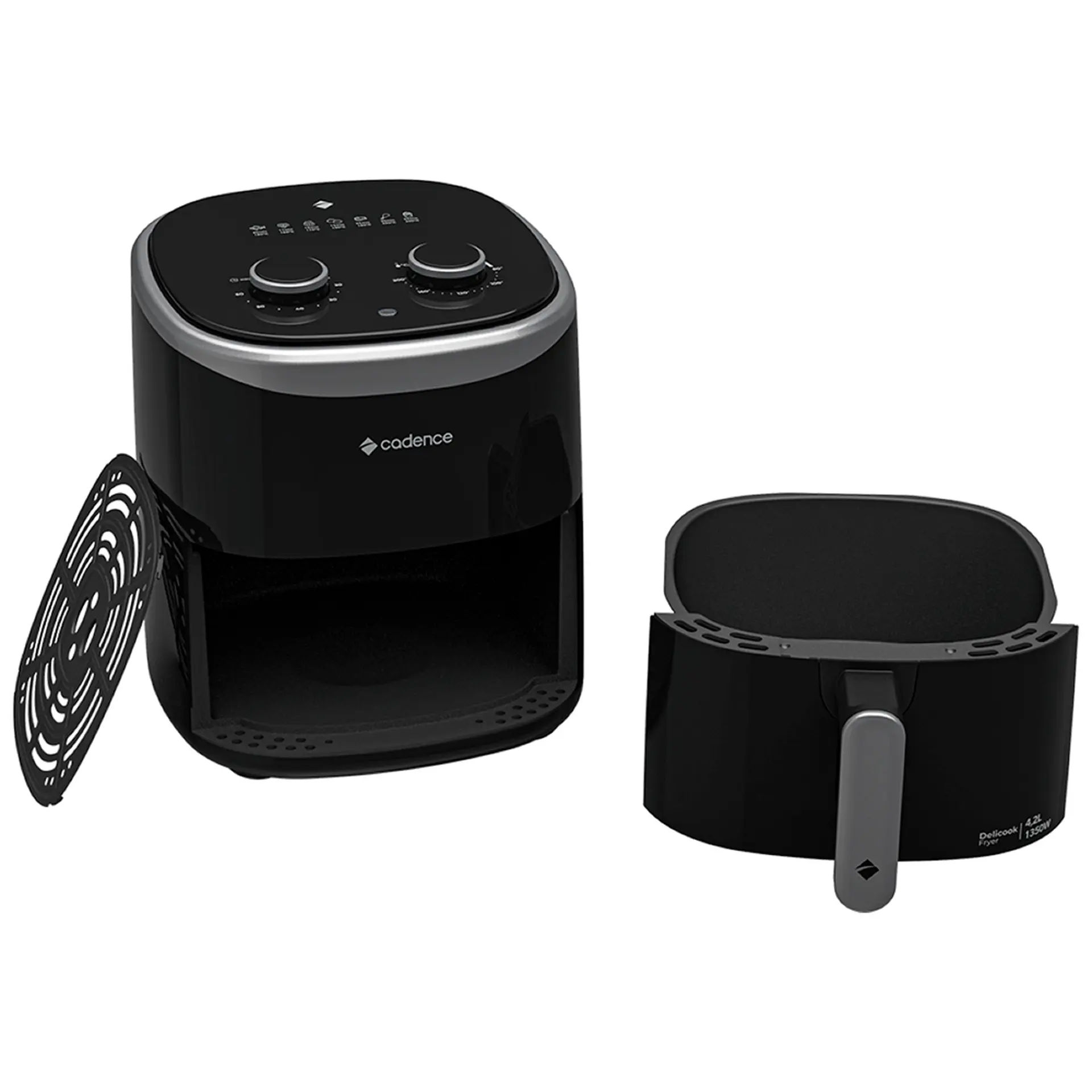 Fritadeira Air Fryer Cadence FRT420 4.2L 1350W - Preto - 220 Volts