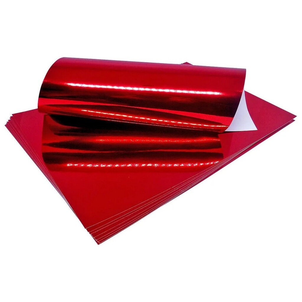 Papel Laminado A4 10 Folhas 250 Gramas Vermelho Masterprint - 302070042