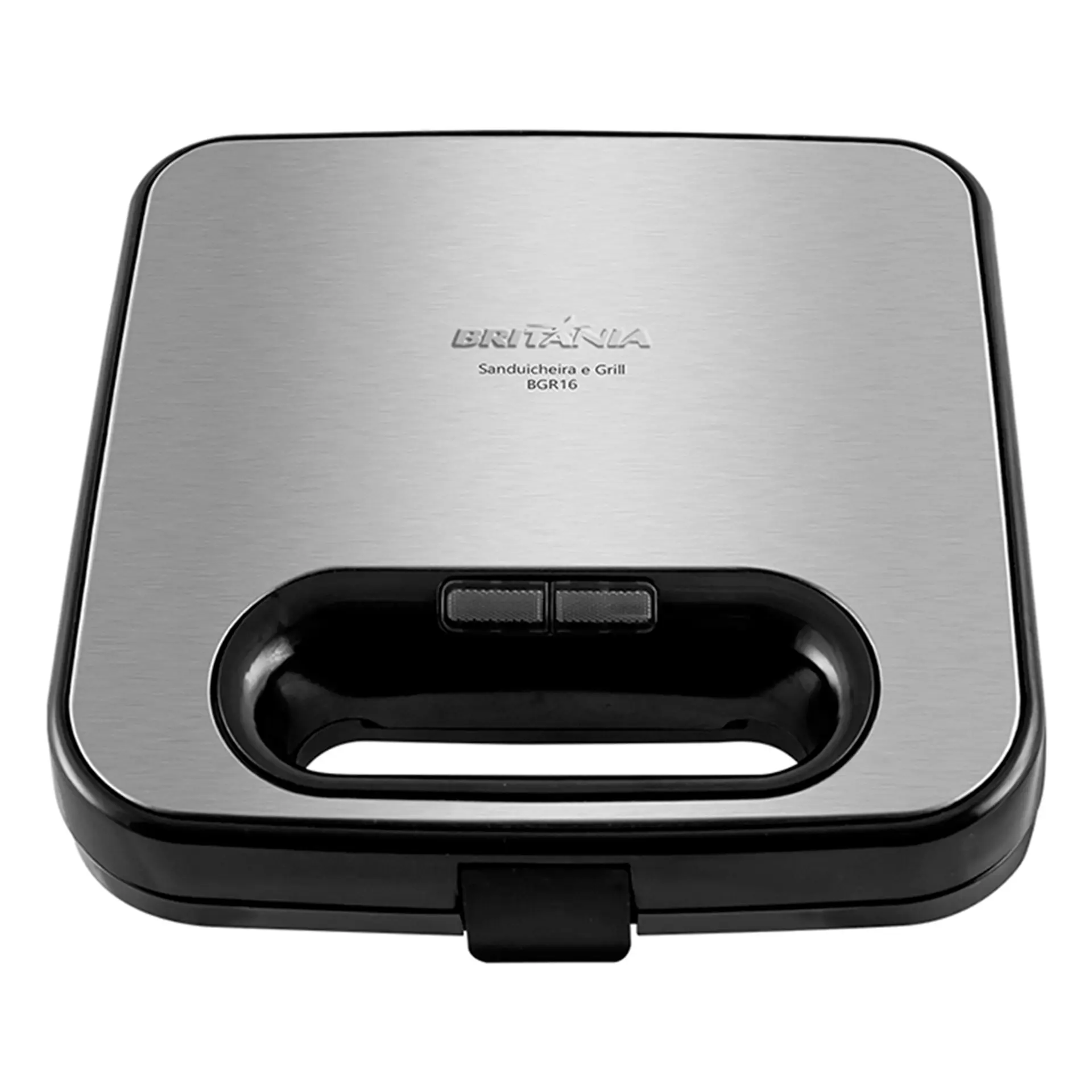 Grill e Sanduicheira Britânia Antiaderente 750W BGR16 - Preto/Inox - 110 Volts