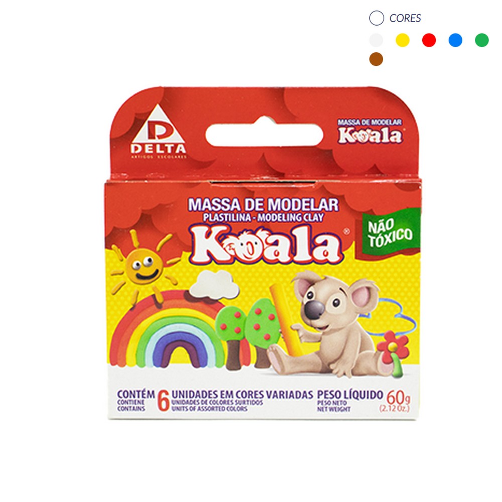 Massa de Modelar Koala 06 Cores