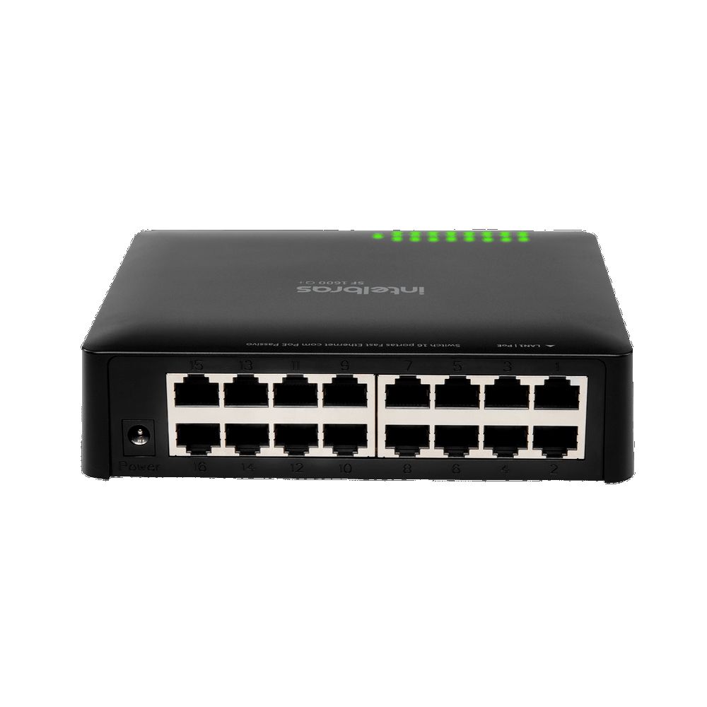 Switch 16 Portas Fast Ethernet SF 1600 Q+ Intelbras