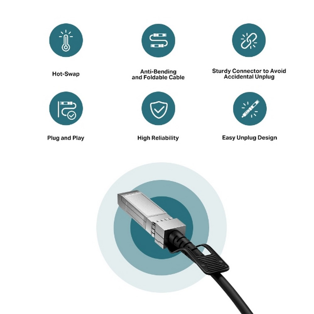 Cabo Link Fibra Optica 10G SFP 1m Tp-Link SM5220