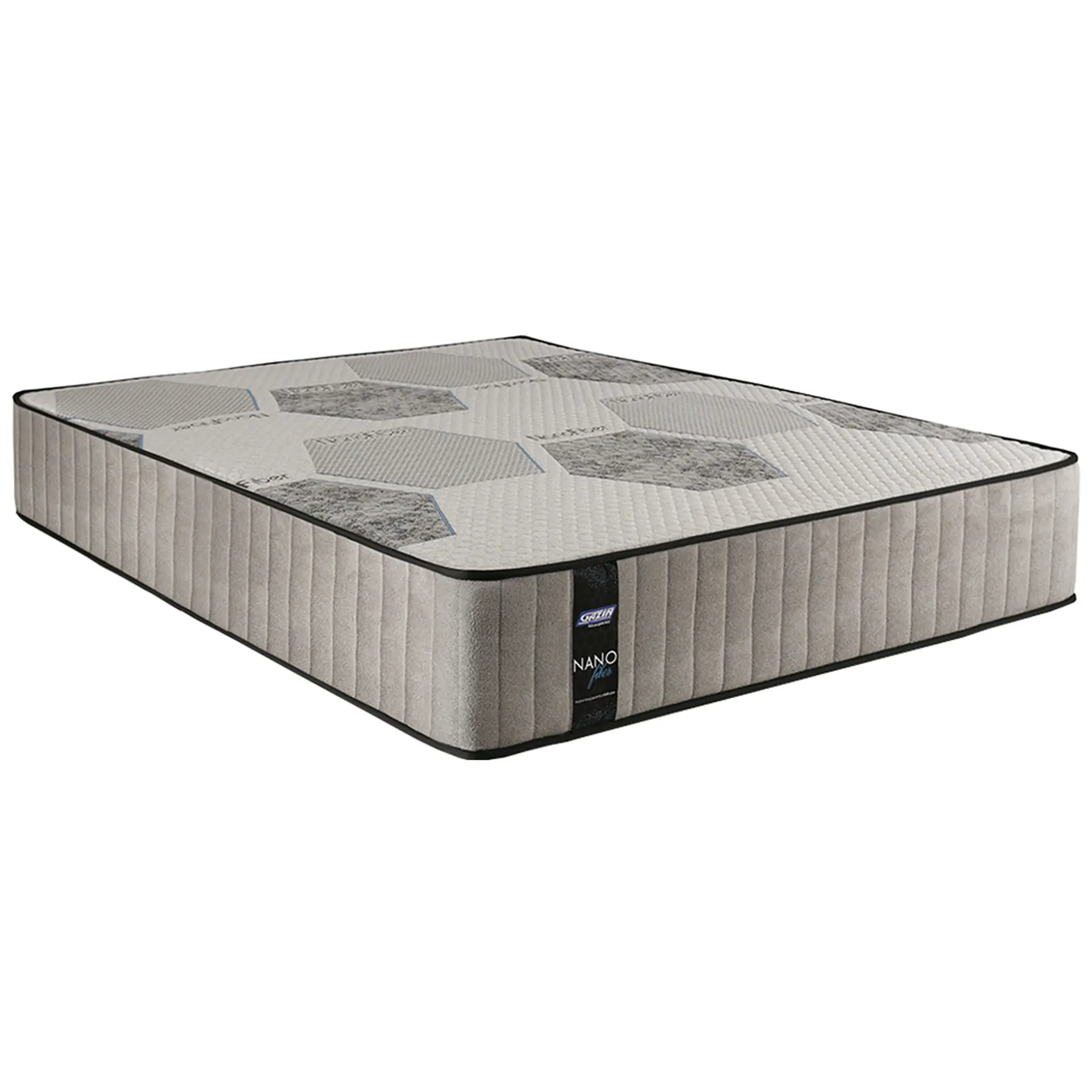 Colchão King Size Molas Ensacadas Gazin Nanofiber 193x203 - Cinza Claro