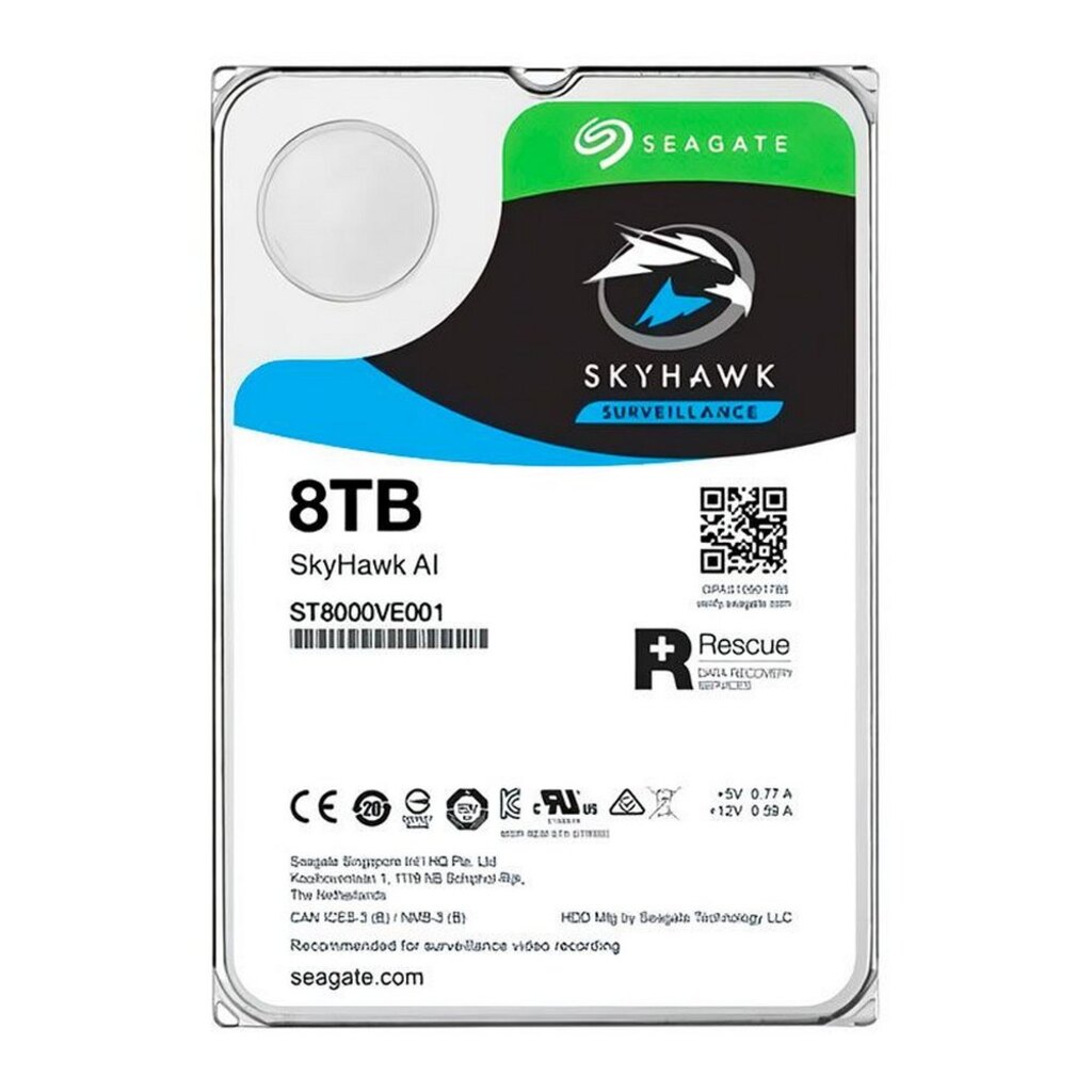 Hard Disk CFTV 8.0 TB Sata 6 Gb/s Seagate Skyhawk AI 7200 RPM - ST8000VE001