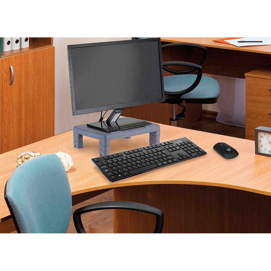Suporte para Monitor e Notebook Mesa Ajustável Cinza Maxcril - 10090006
