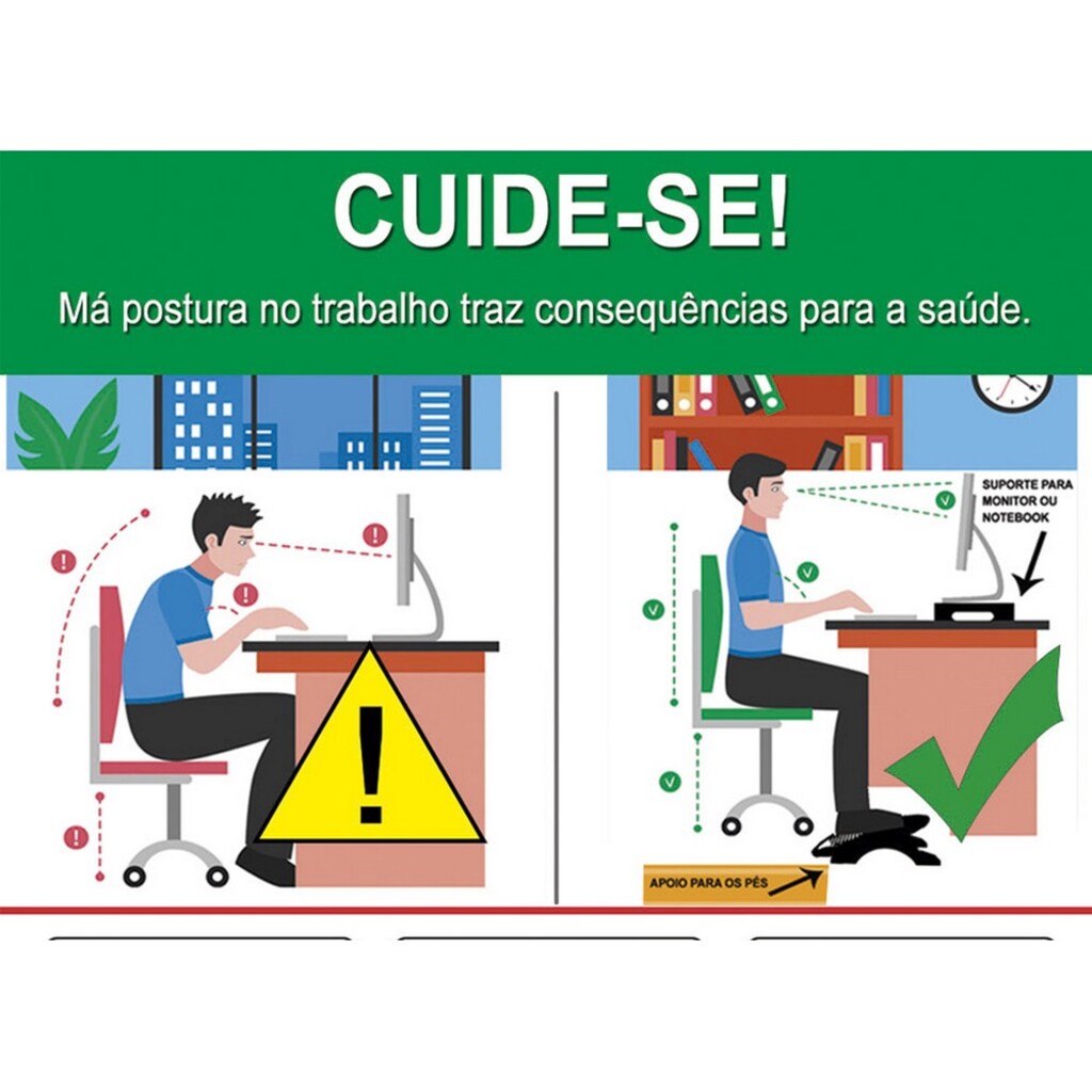Suporte para Monitor e Notebook Mesa Ajustável Cinza Maxcril - 10090006