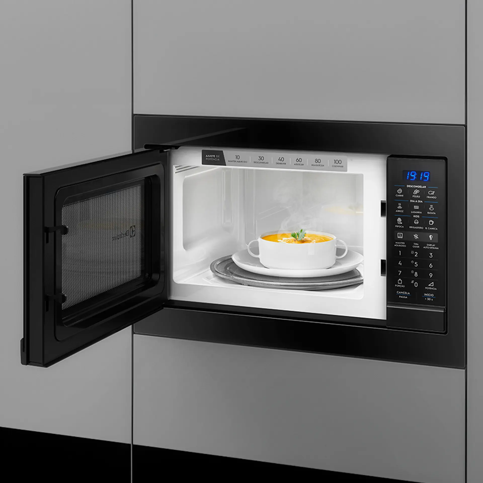 Micro-ondas de Embutir Electrolux 34L 1400W Função Tira Odor ME3EP - Preto - 220 Volts