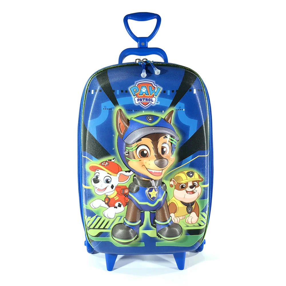 Mochila com Rodas Infantil Diplomata Patrulha Canina Rodinha Tripla Grande