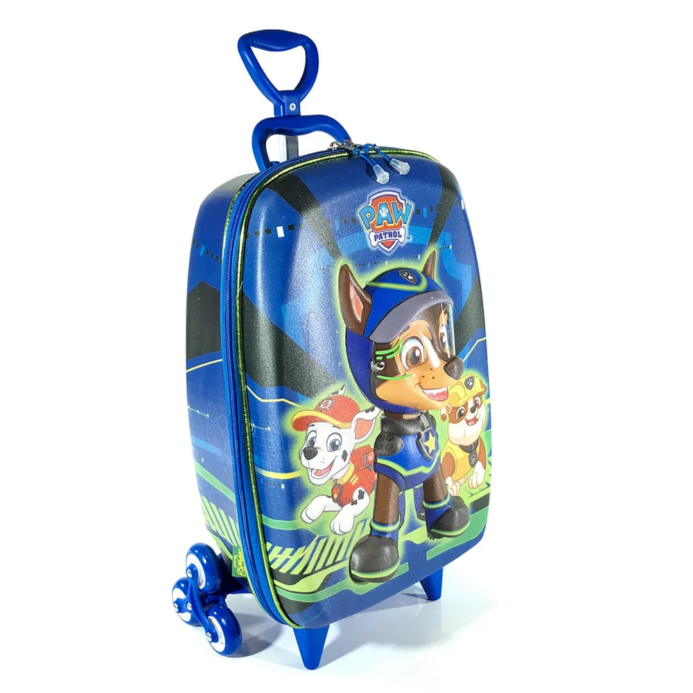 Mochila com Rodas Infantil Diplomata Patrulha Canina Rodinha Tripla Grande