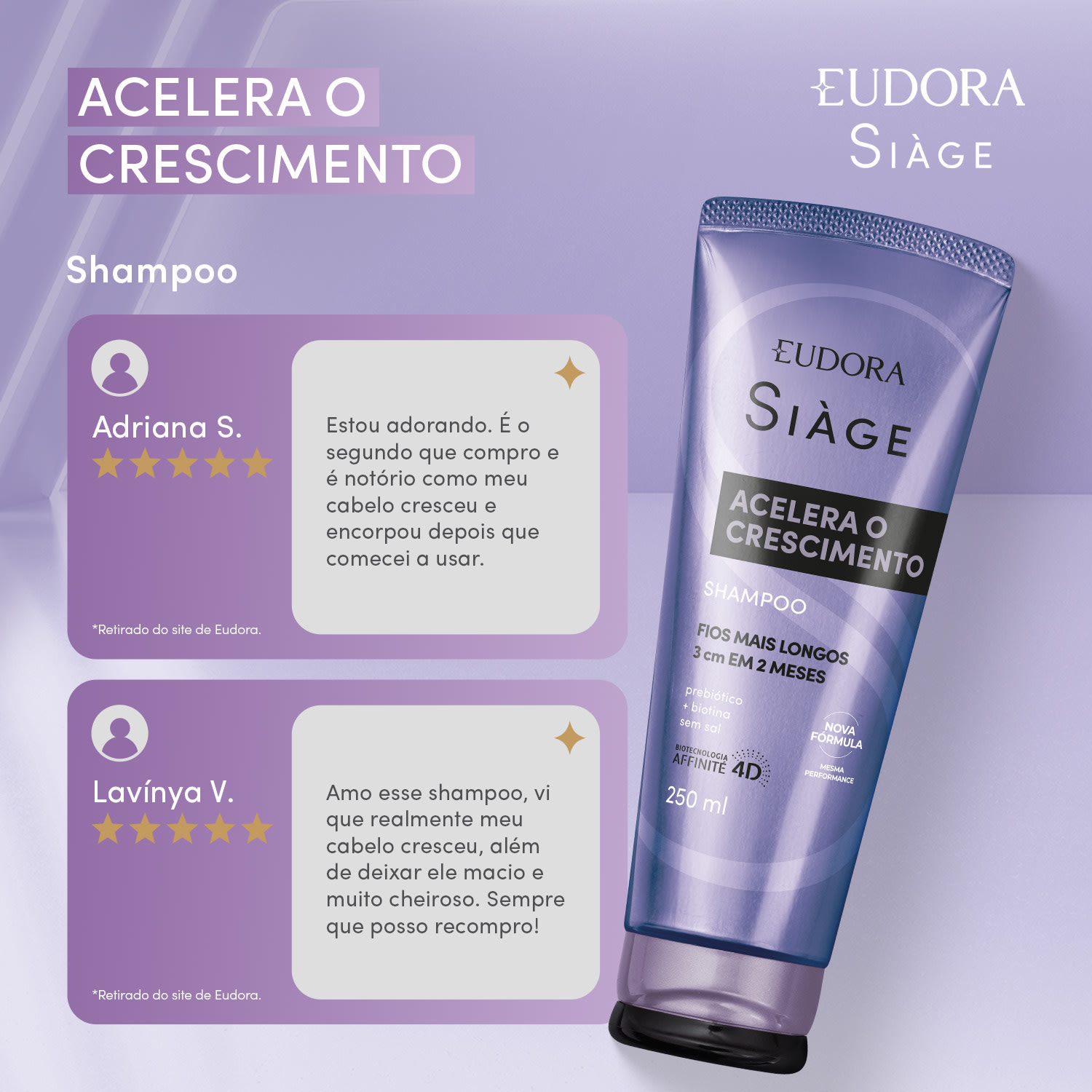 Shampoo Siàge Acelera O Crescimento 250ml