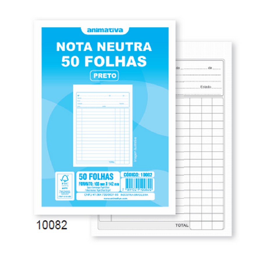 Nota Neutra 1/36 Capa Flexível 50 Fls 103 x 142 20 Unidades São Domingos 10082