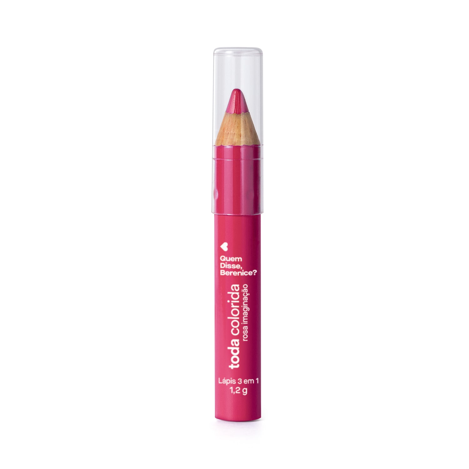 Lápis Multifuncional 3 Em 1 Rosa Imaginação Toda Colorida Quem Disse, Berenice? 1,2g