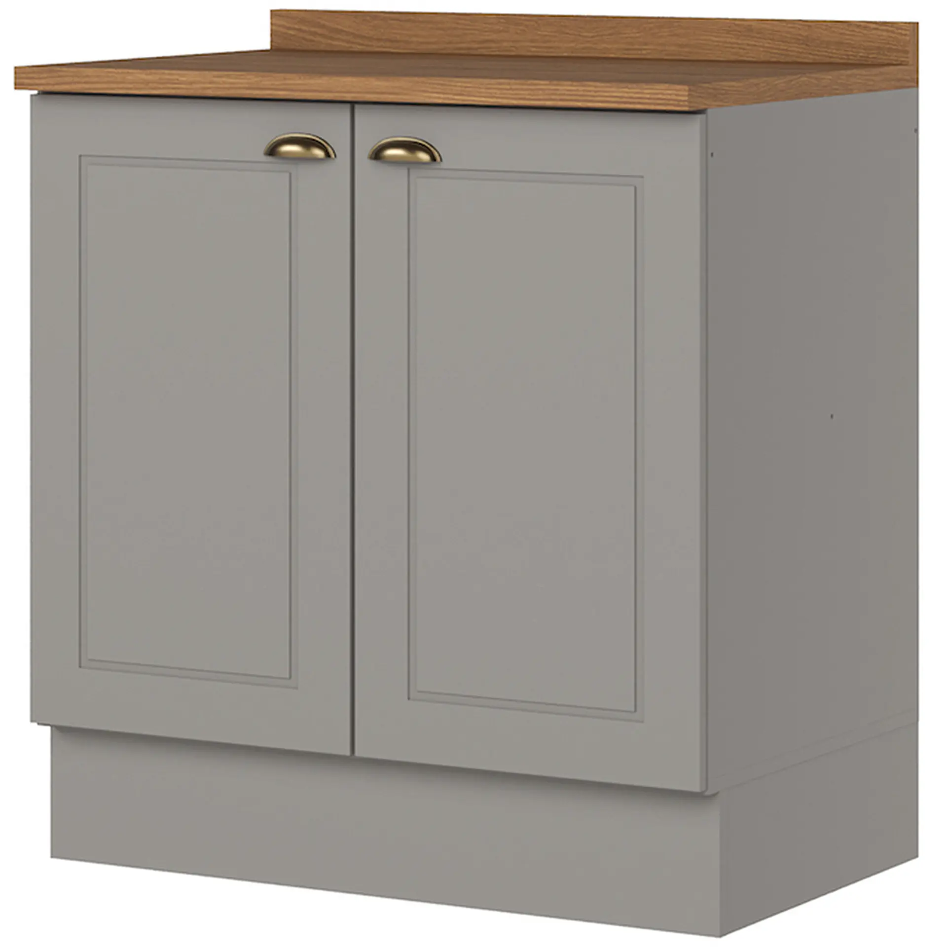 Balcão com Tampo 2 Portas em MDF 80cm Americana Henn - Cinza