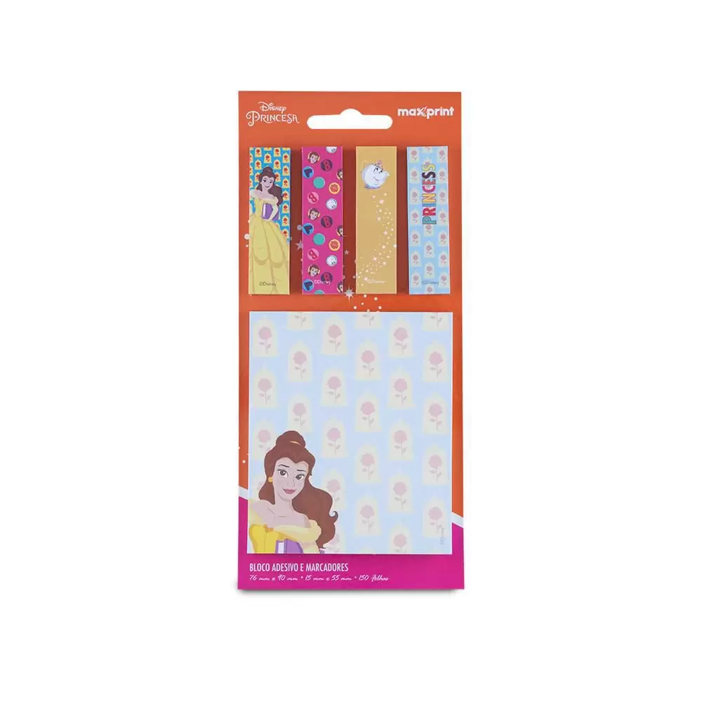 Bloco Adesivo e Marcadores Maxprint Bela 76x90mm com 150 Folhas
