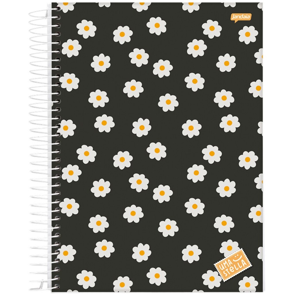 Caderno Universitário Capa Dura Espiral 12 Matérias 192 Fls 200x275 Uma Stella F - Unitário - Jandaia - 68792