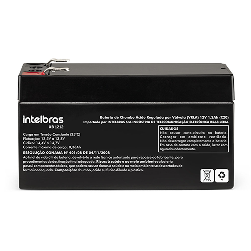 Bateria chumbo-ácido 12V Intelbras XB 1212