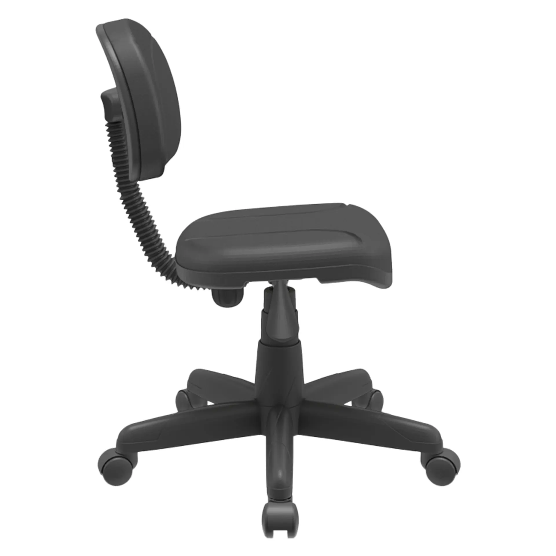 Cadeira Giratória Plaxmetal Secretária Rodízios até 110kg Estofada - Preto