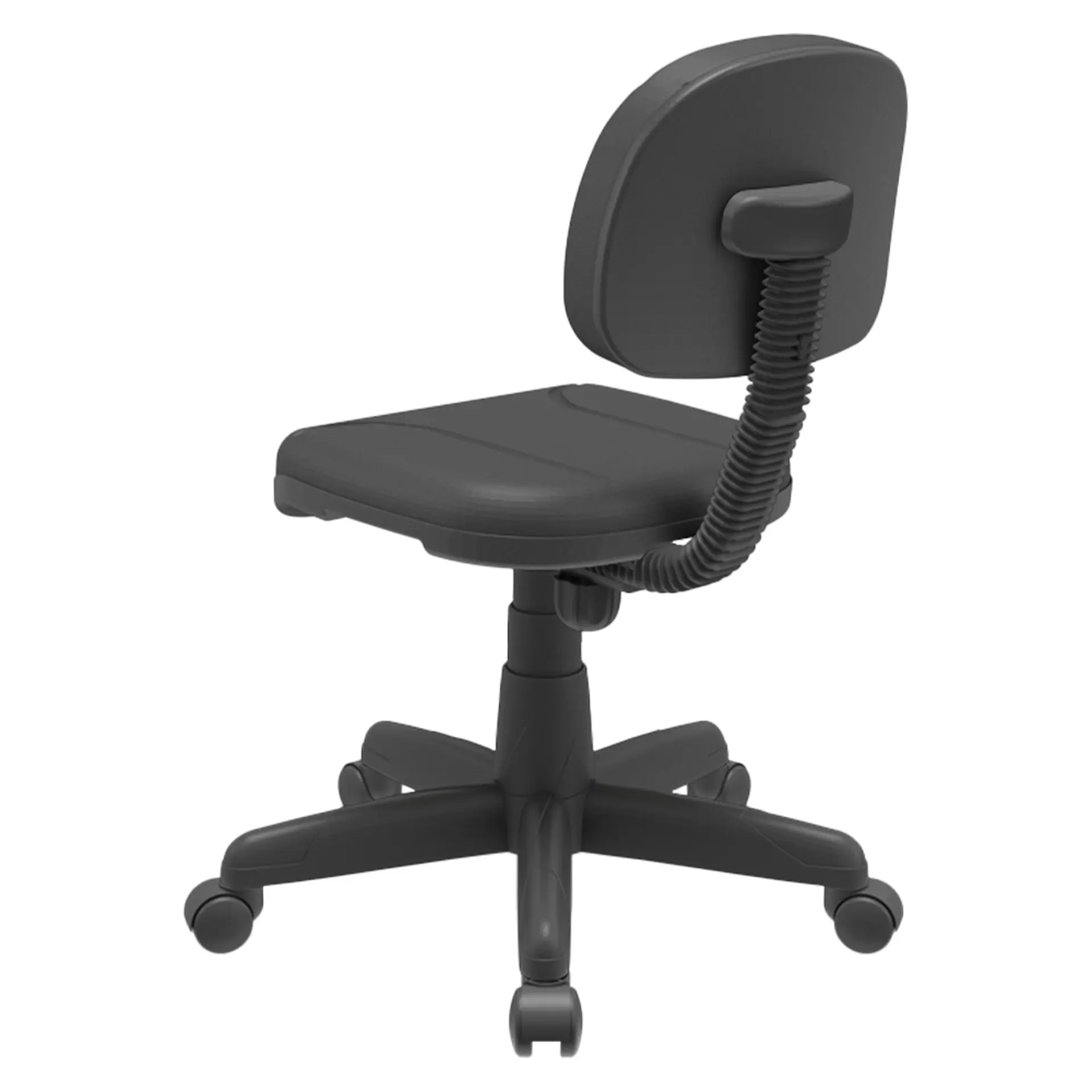 Cadeira Giratória Plaxmetal Secretária Rodízios até 110kg Estofada - Preto