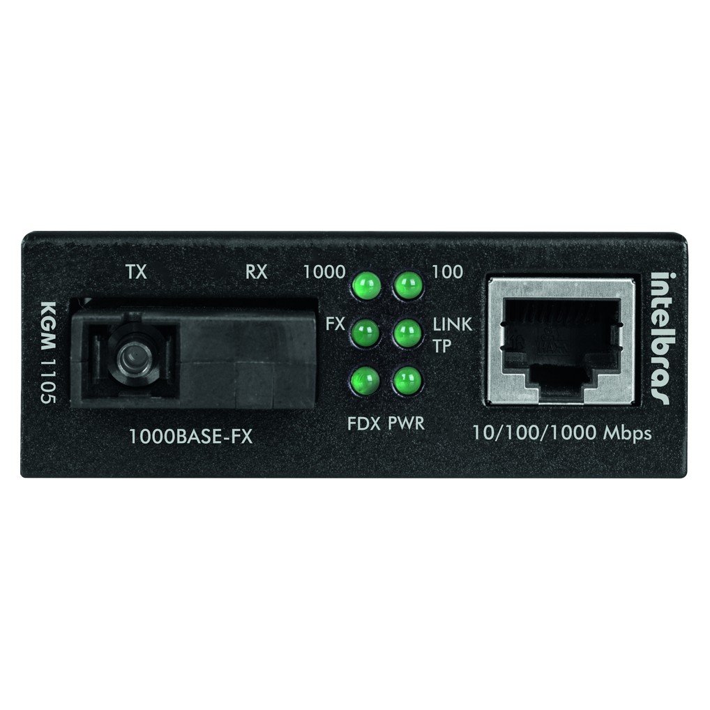 Conversor de Mídia Gigabit Monomodo 20 Km Intelbras KGSD 1120 B