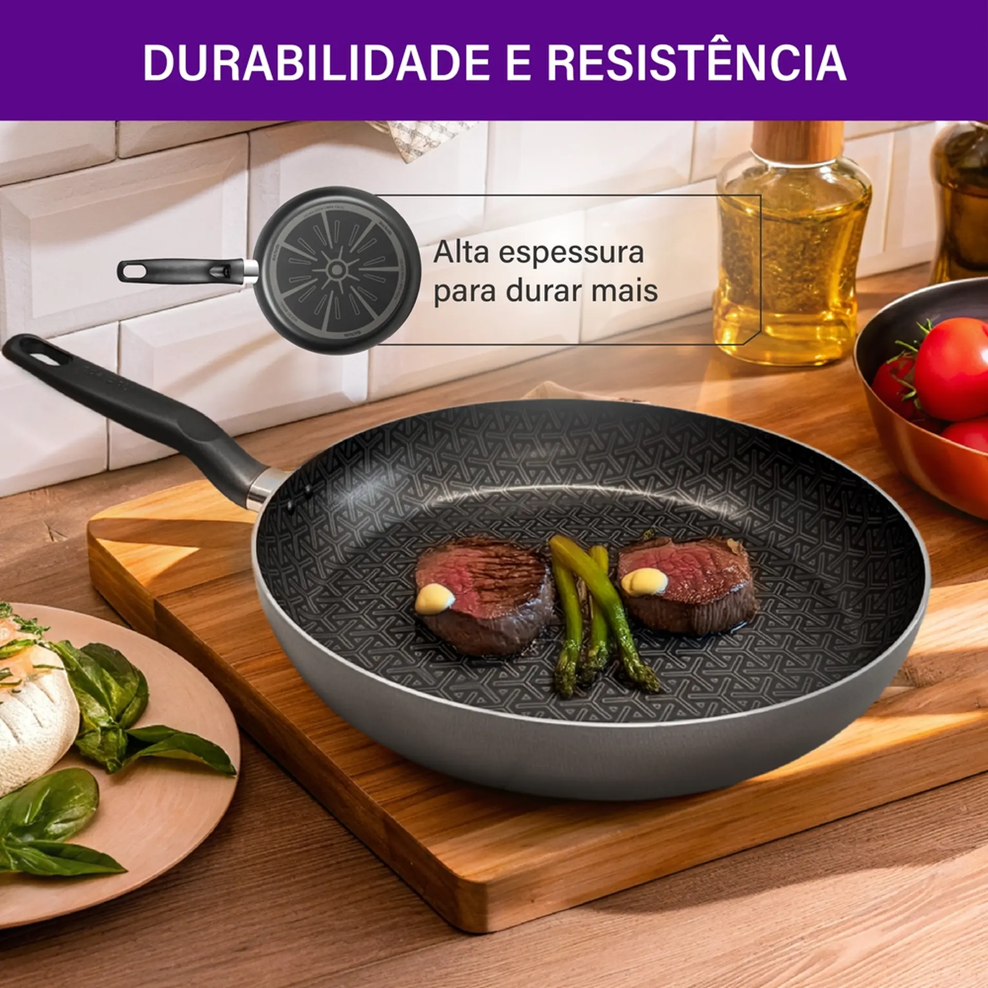 Frigideira Rochedo 3,3L Robusta Antiaderente