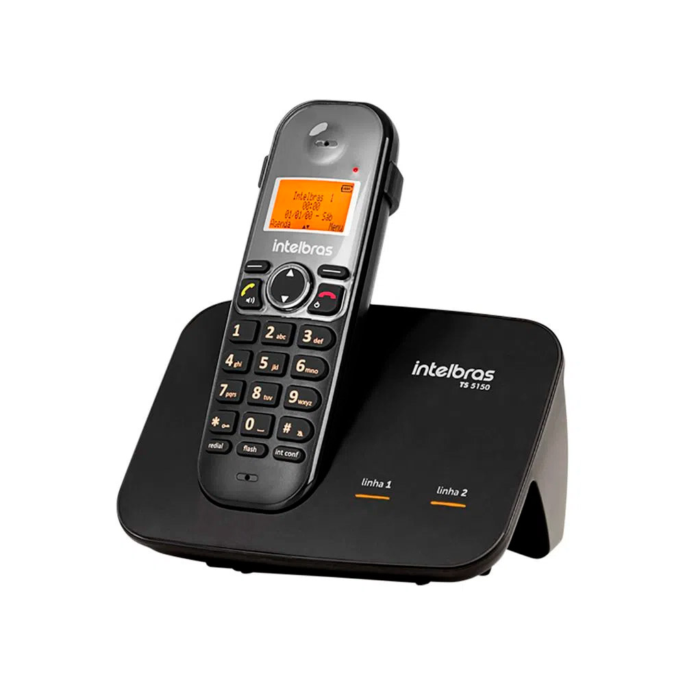 Telefone Sem Fio Entrada 2 Linhas TS 5150 Intelbras
