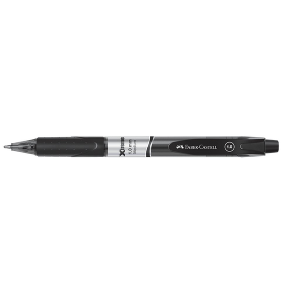 Caneta Esferográfica 1.0mm Média Retrátil Xtreme Preta Faber Castell Unitário SMXTRT10PR