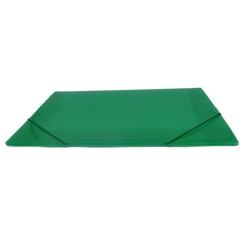 Pasta Aba Elástico Ofício 335 x 235mm sem Lombo Verde Solft Polibras - Pacote com 10 Unidades - 160208