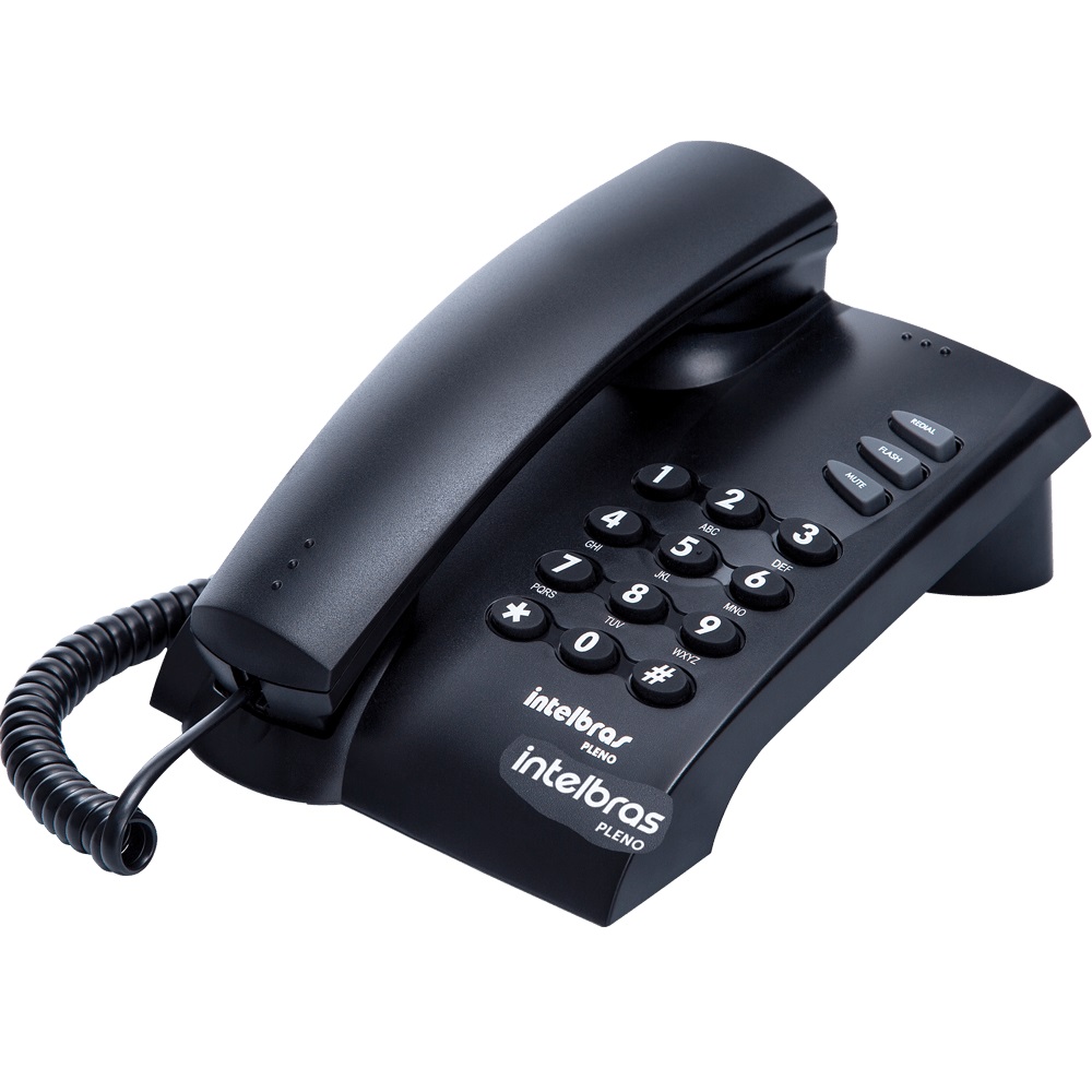 Telefone Padrão Intelbras Pleno Preto sem Chave - 4080051