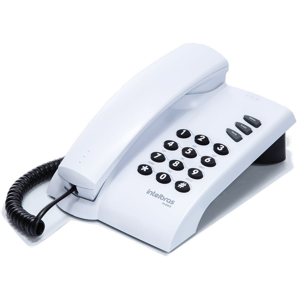 Telefone Intelbras Pleno Sem Chave Cinza