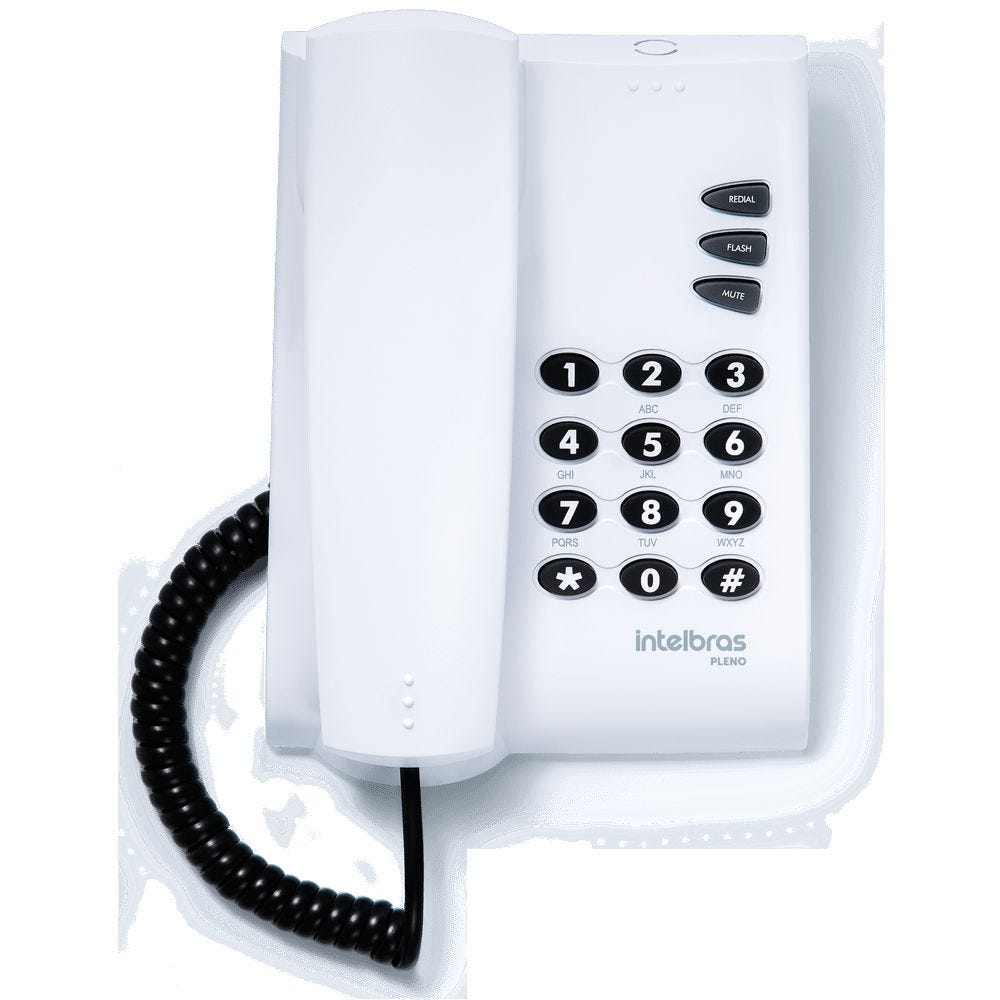 Telefone Intelbras Pleno Sem Chave Cinza