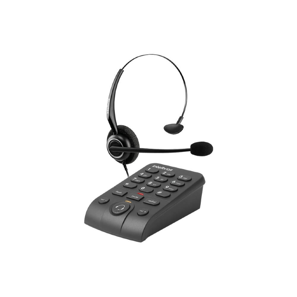 Telefone Telemarketing com Headphone sem Identificador Intelbras - HSB50