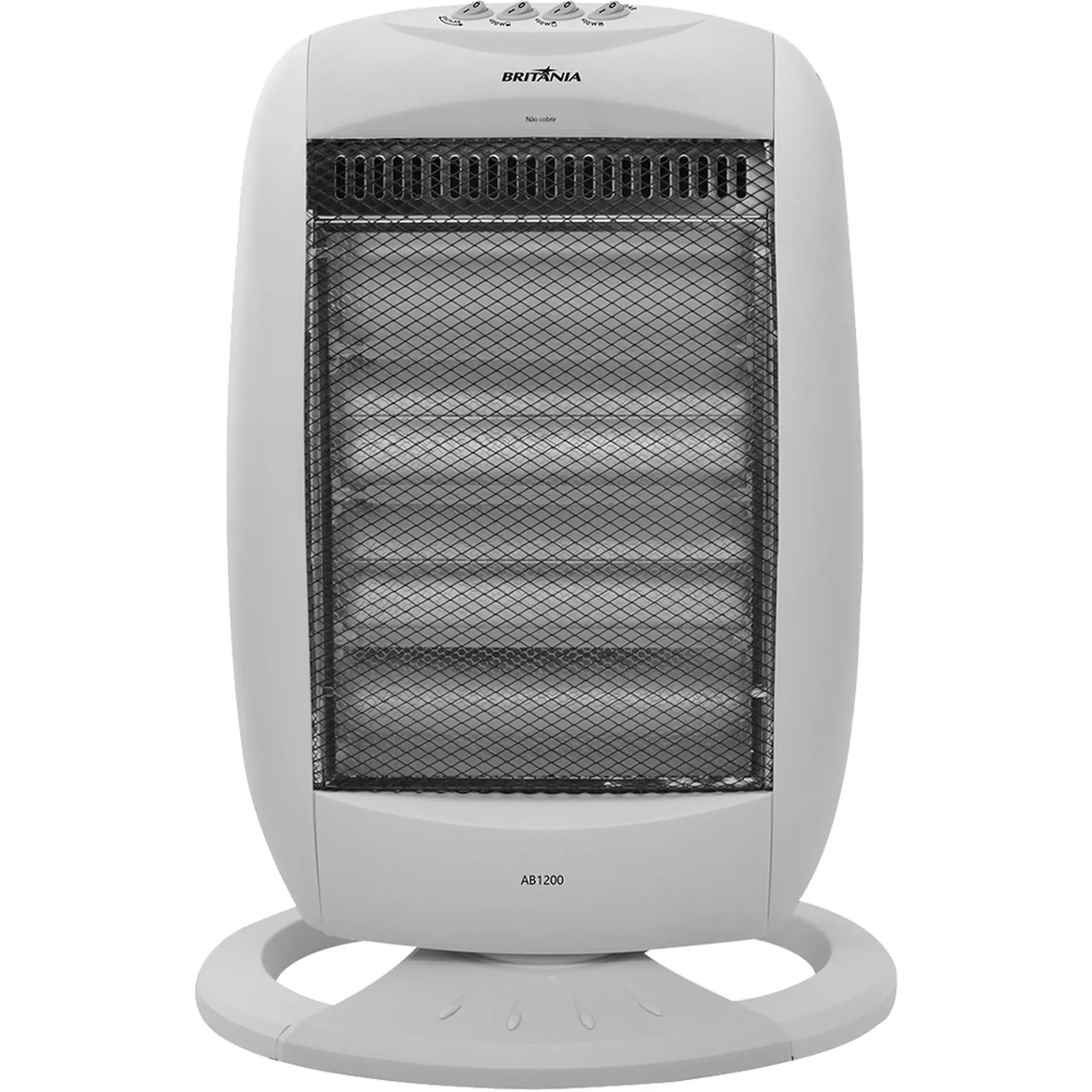 Aquecedor de Ar Britânia AB Halogênio 1200W com Alça para Transporte - Branco - 110 Volts