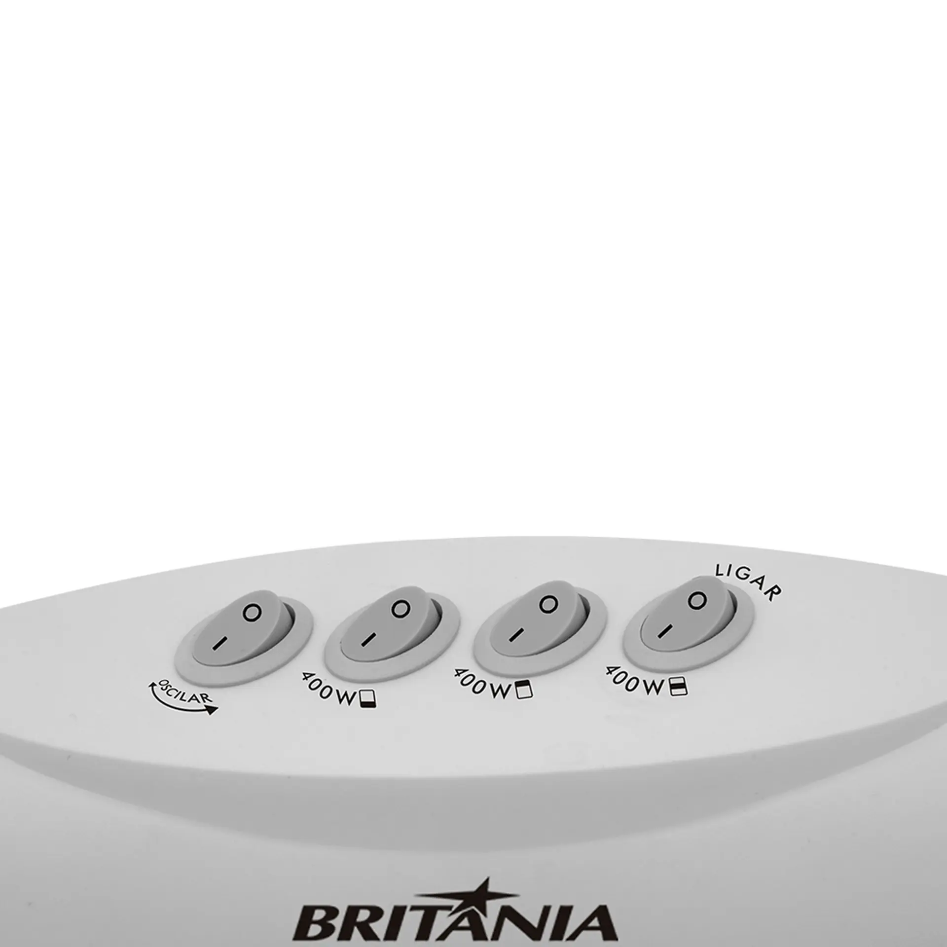 Aquecedor de Ar Britânia AB Halogênio 1200W com Alça para Transporte - Branco - 110 Volts