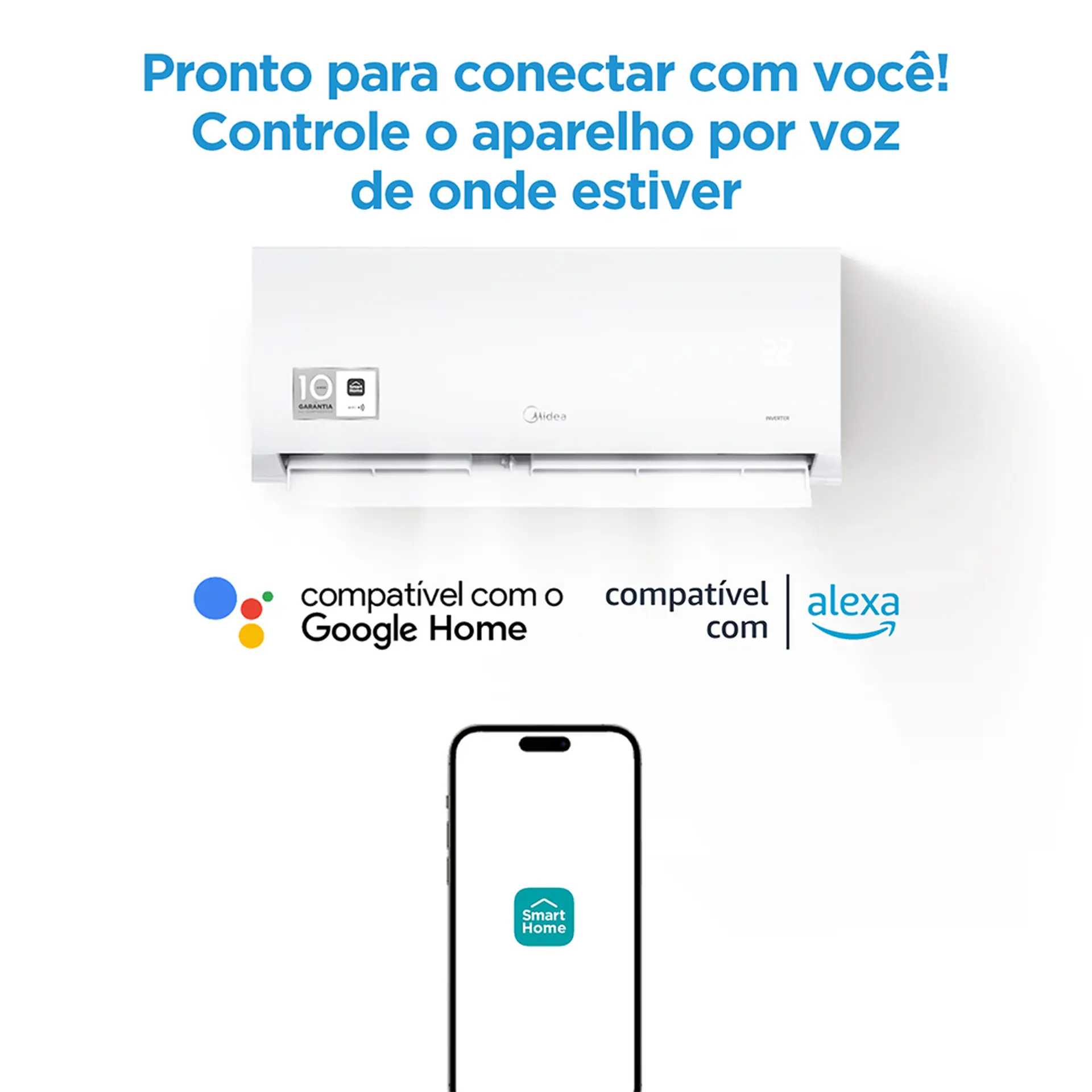 Ar-Condicionado Split Inverter 18.000 BTUs Xtreme Save Connect Midea Frio - 220 Volts