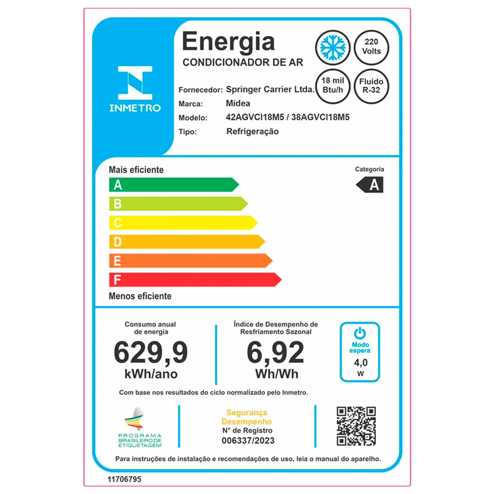 Ar-Condicionado Split Inverter 18.000 BTUs Xtreme Save Connect Midea Frio - 220 Volts