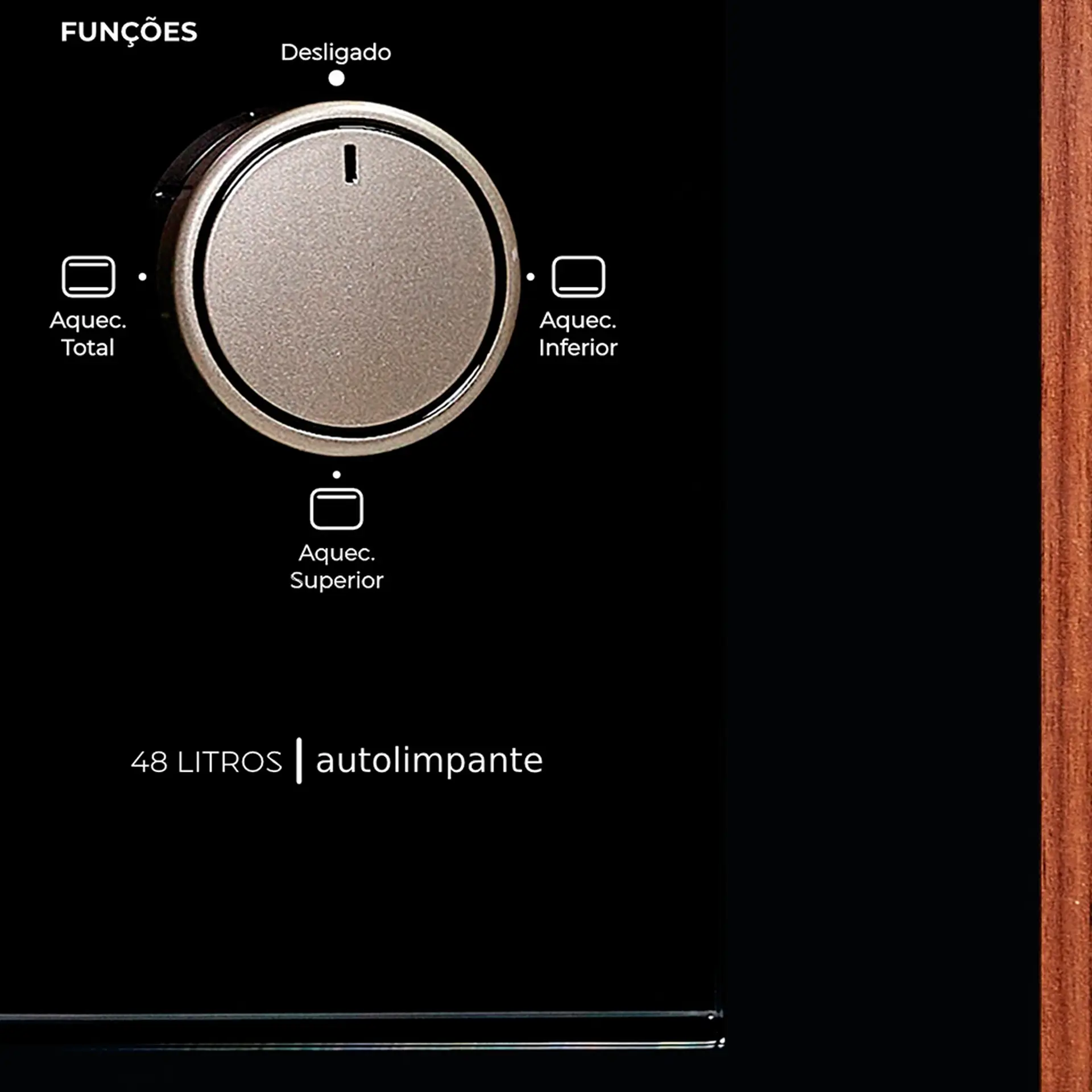Forno Elétrico de Embutir 48L Fischer Fit Line com Timer 1775W - Preto - 110 Volts