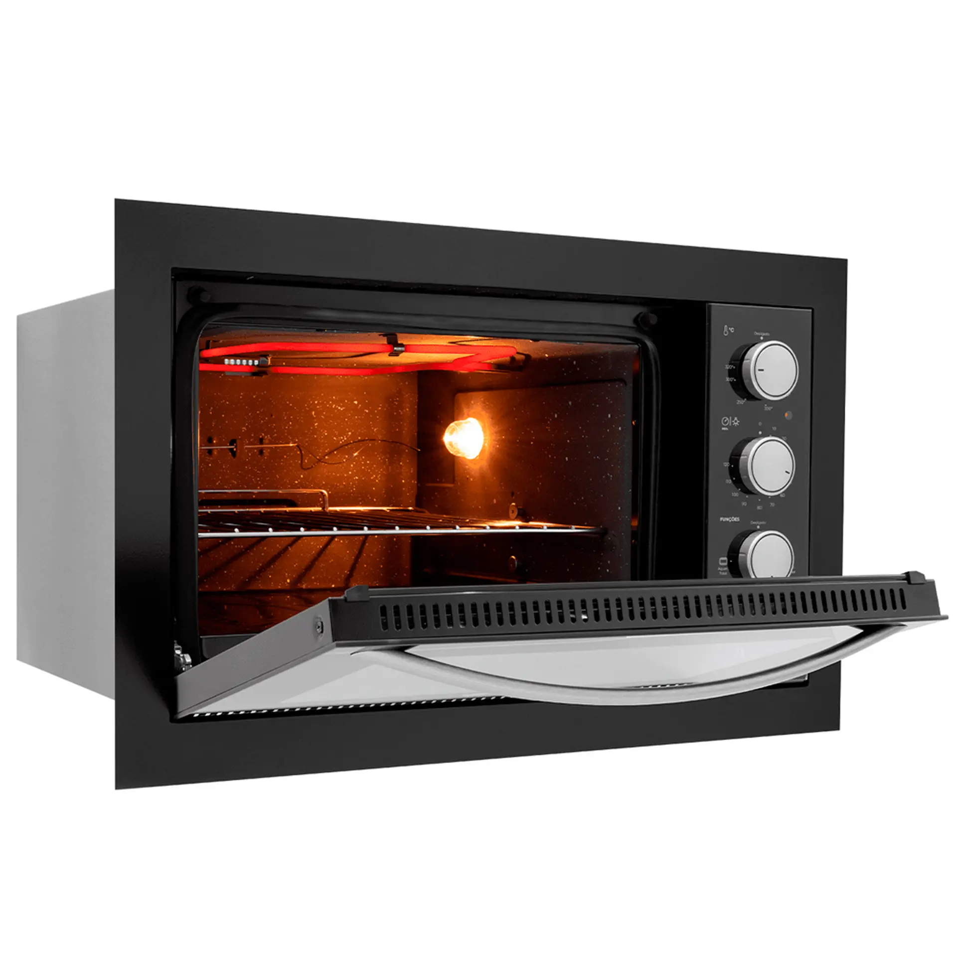 Forno Elétrico de Embutir 48L Fischer Fit Line com Timer 1775W - Preto - 110 Volts