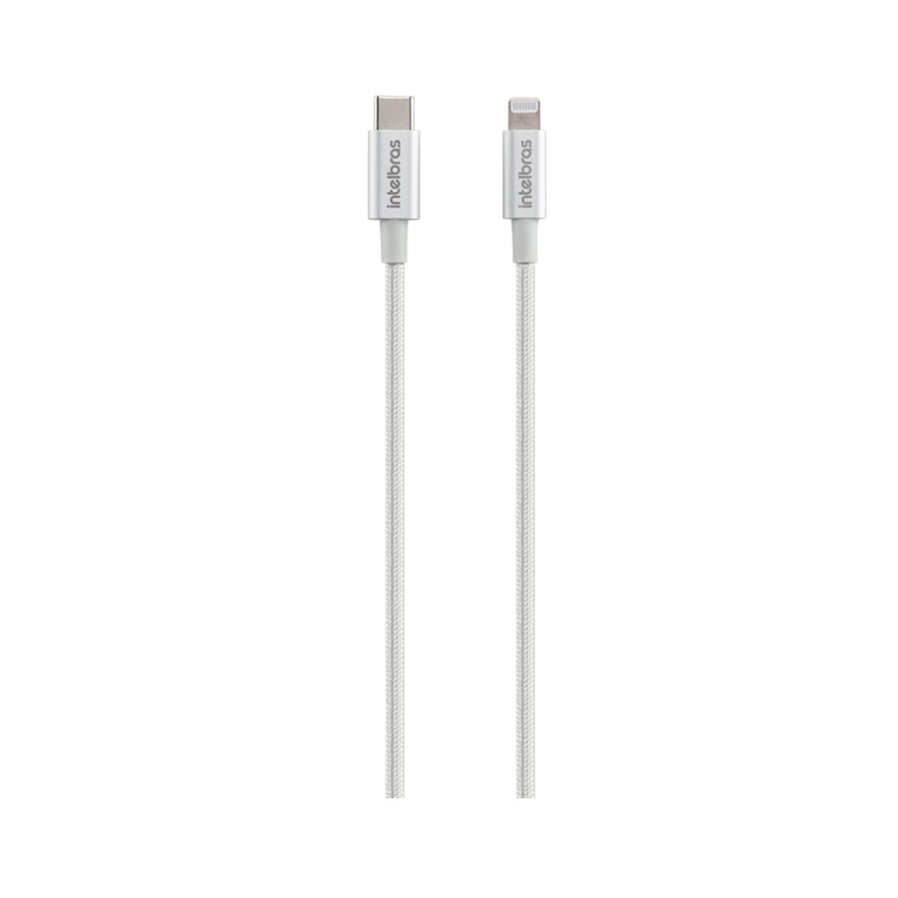 Cabo USB C - Lightning Branco nylon 1,5m Intelbras EUCL 15NB