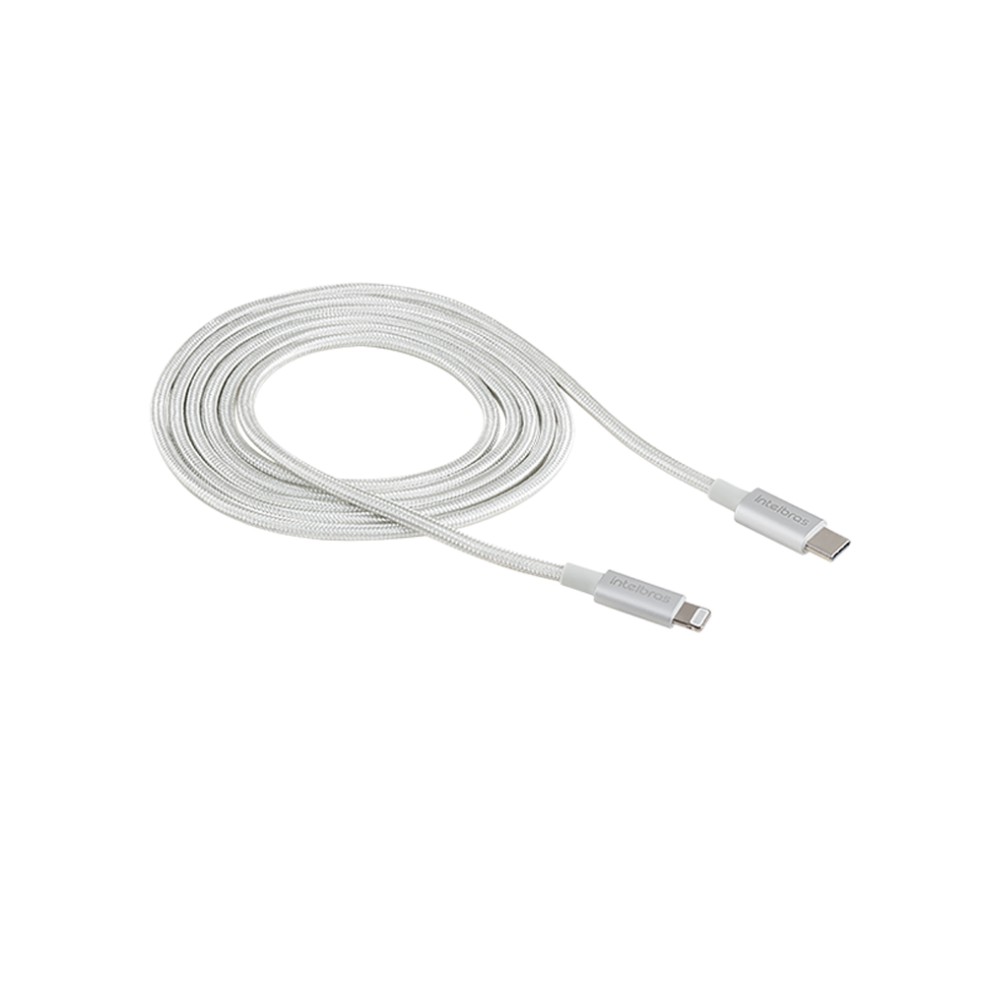 Cabo USB C - Lightning Branco nylon 1,5m Intelbras EUCL 15NB