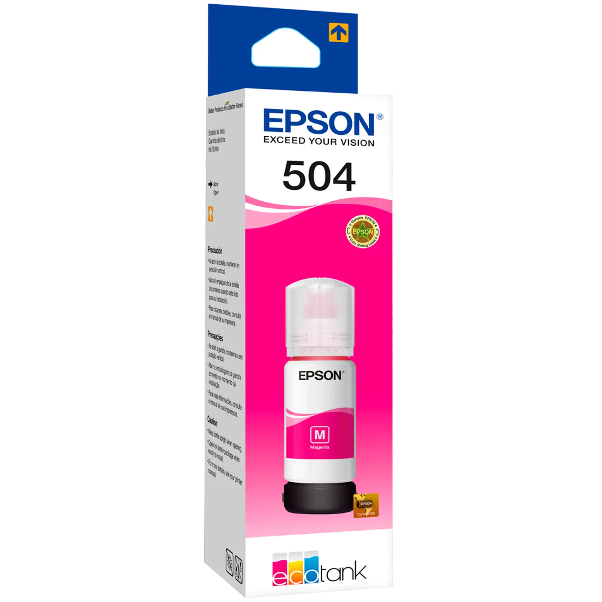 Refil Tanque de Tinta Epson Magenta T504 até 6000 Páginas