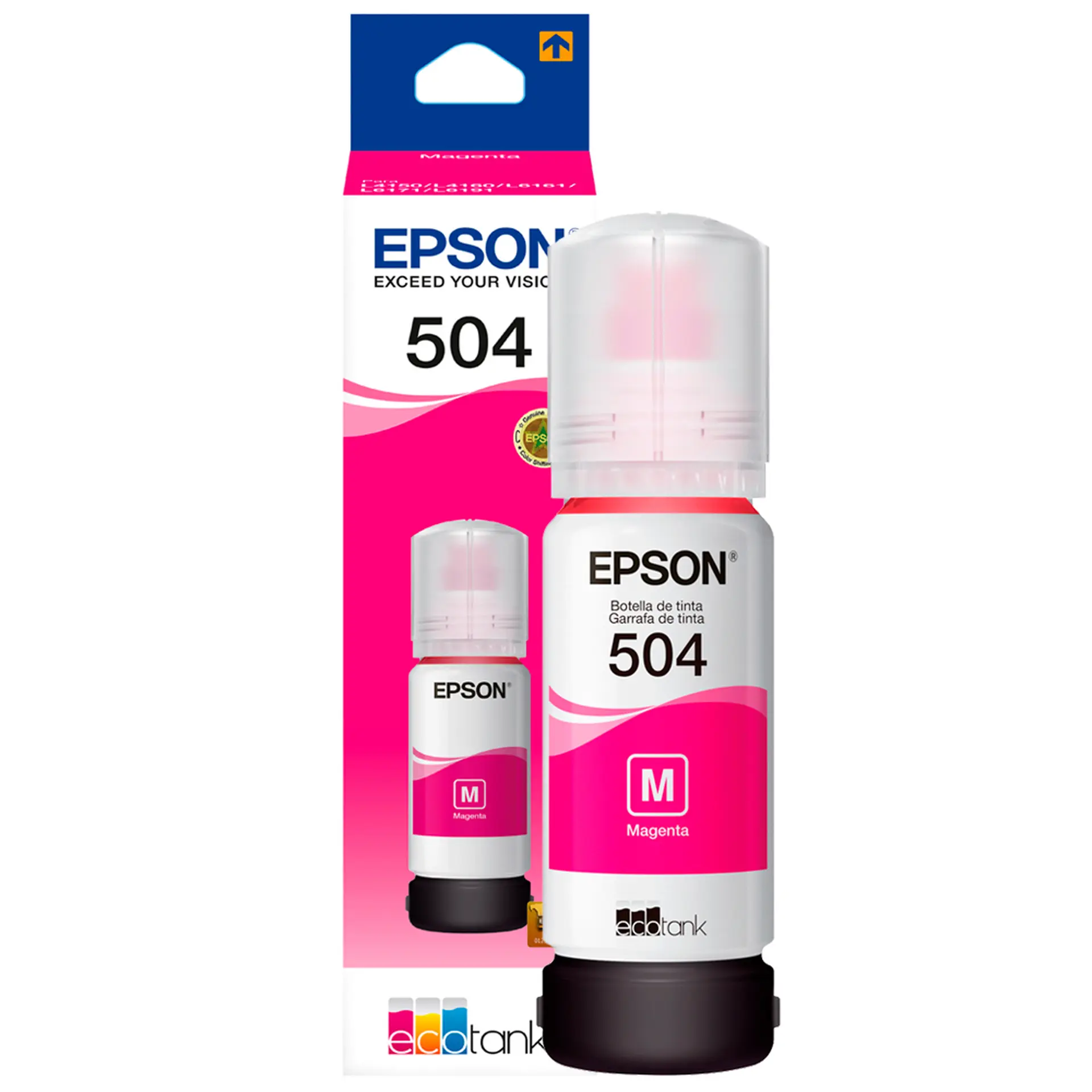 Refil Tanque de Tinta Epson Magenta T504 até 6000 Páginas
