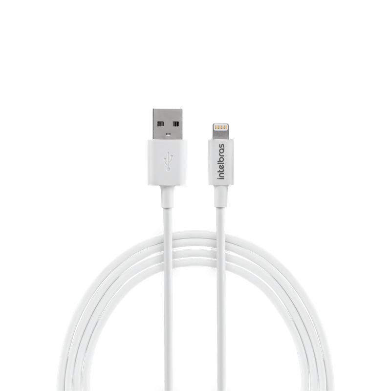 Cabo USB - Lightning Branco PVC 1,2m Intelbras EUAL 12PB