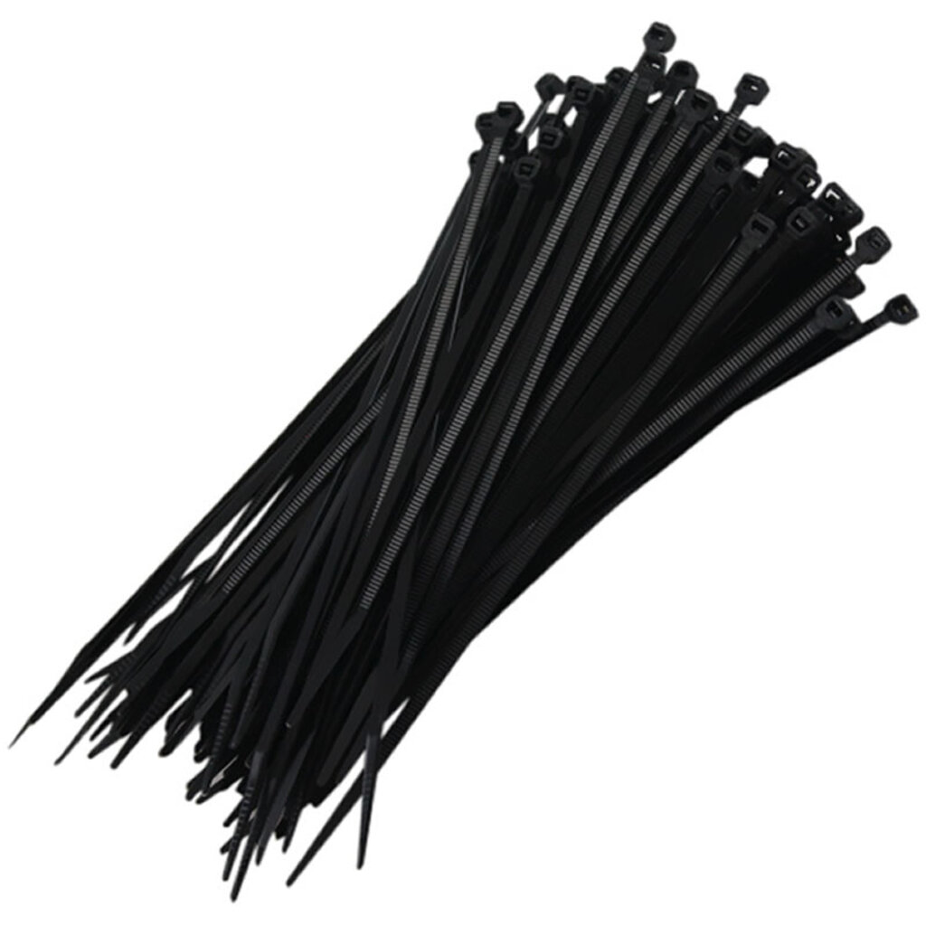 Abraçadeira Plástica Enerbras 3,5 x 300mm Preto A35-E300P - Pacote com 100 Unidades