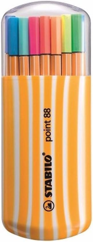 Caneta Hidrográfica Stabilo Point 88 Estojo com 20 Unidades