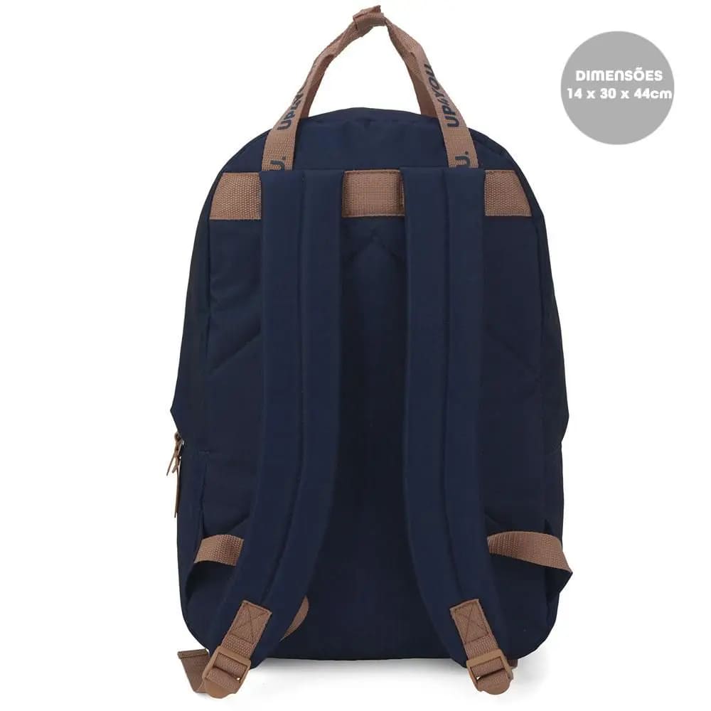 Mochila Costa Luxcel Up4you Grande com Detalhes Azul Escuro