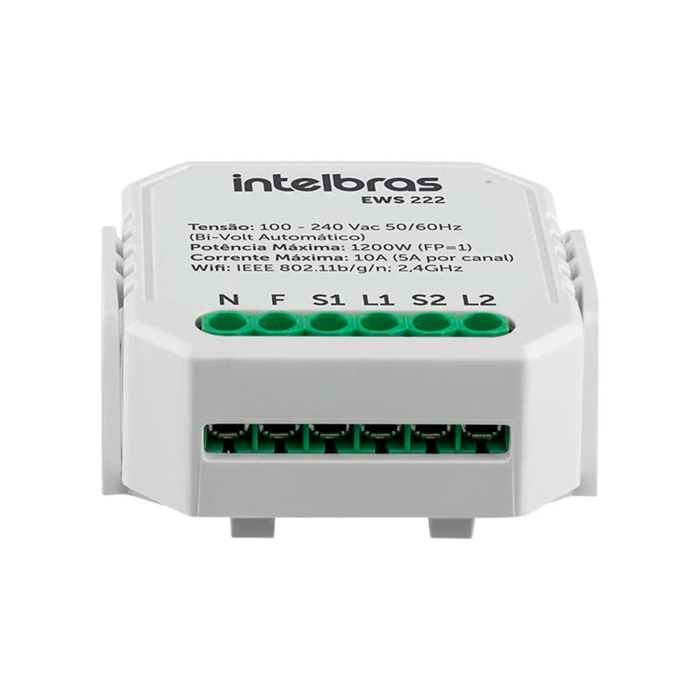Controlador de Ambientes 2 Interruptores Smart Wi-Fi Intelbras EWS 222