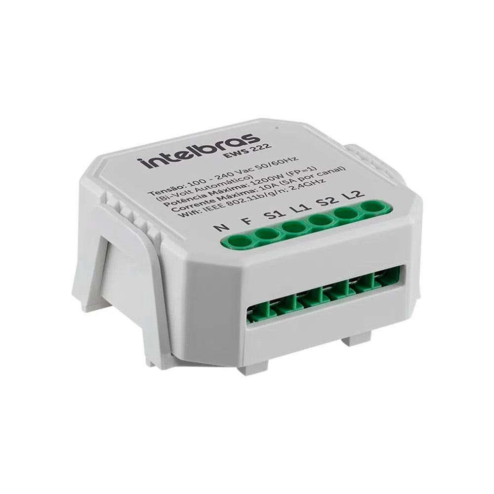 Controlador de Ambientes 2 Interruptores Smart Wi-Fi Intelbras EWS 222
