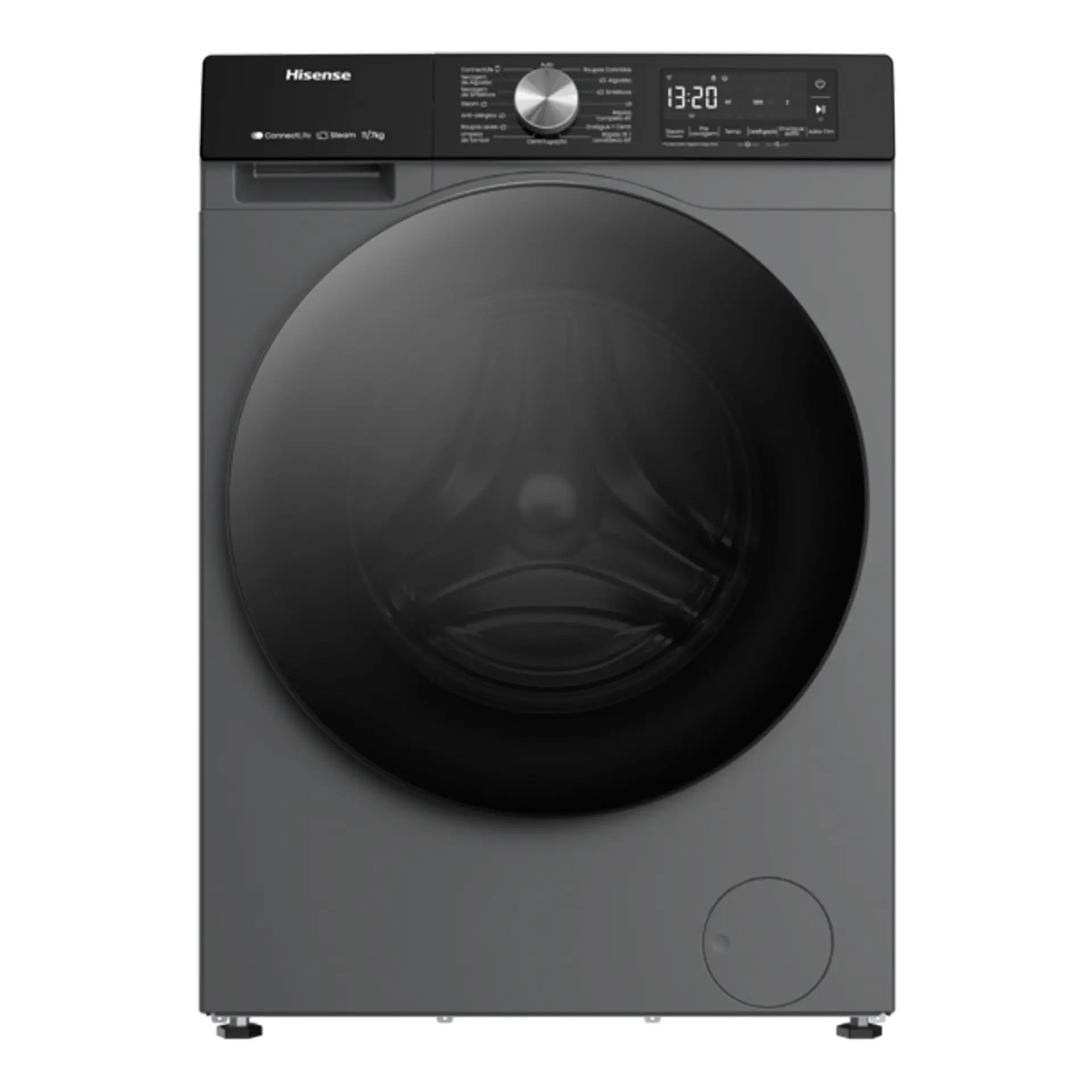 Lava e Seca Hisense Conectada Steam WI-FI 11kg WD3S1143BT1/BT2 - Titanium - 110 Volts
