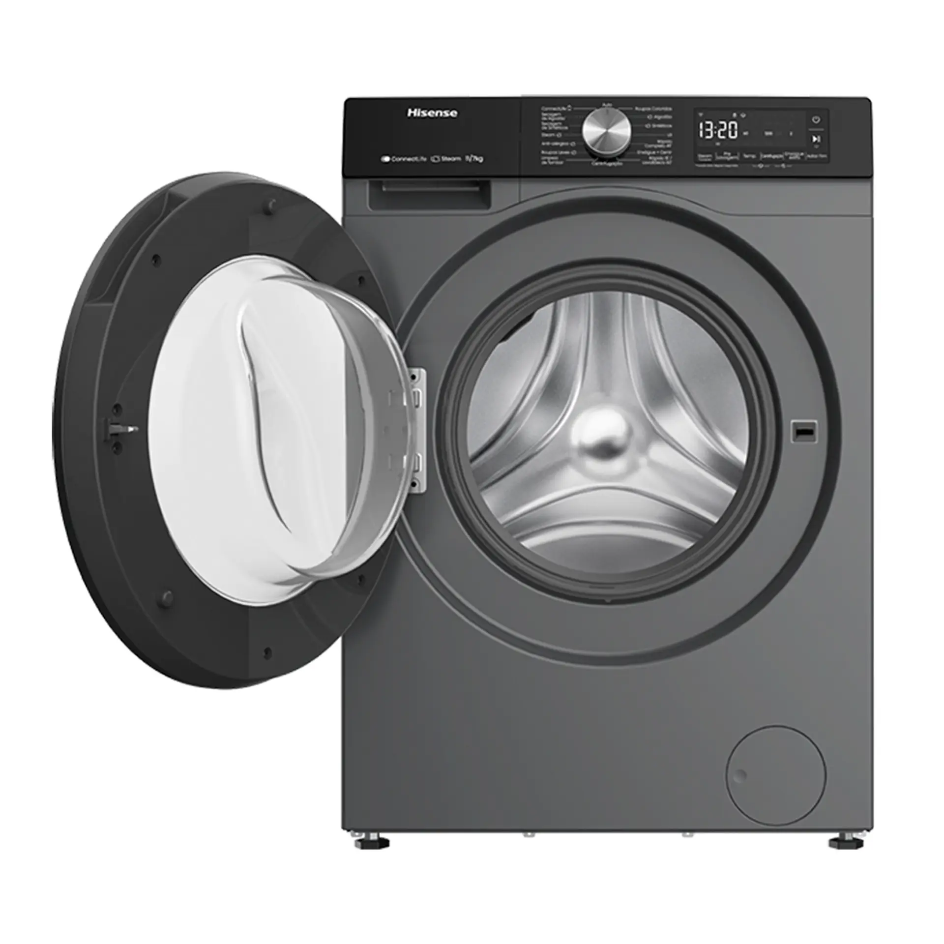 Lava e Seca Hisense Conectada Steam WI-FI 11kg WD3S1143BT1/BT2 - Titanium - 110 Volts